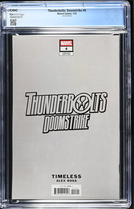 THUNDERBOLTS: DOOMSTRIKE # 4 CGC 9.8 NM/MT Alex Ross Timeless PHOTON Virgin Variant