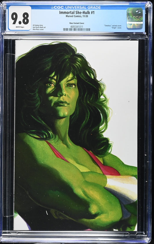 IMMORTAL SHE-HULK # 1 CGC 9.8 NM/MT Alex Ross Timeless SHE-HULK Virgin Variant