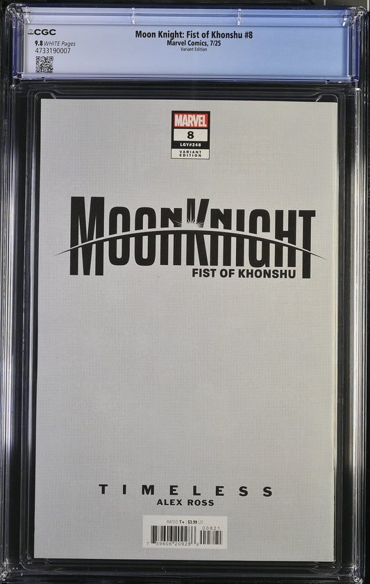 MOON KNIGHT: FIST OF KHONSHU # 8 CGC 9.8 NM/MT Alex Ross Timeless MOON KNIGHT