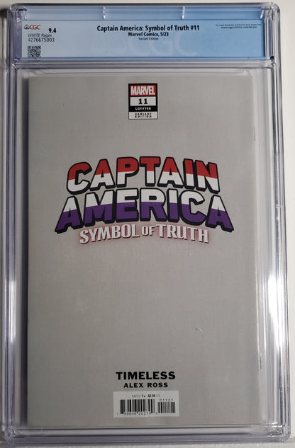 CAPTAIN AMERICA: SYMBOL OF TRUTH (2022) #11 CGC 9.4 NM Alex Ross Timeless Red Skull