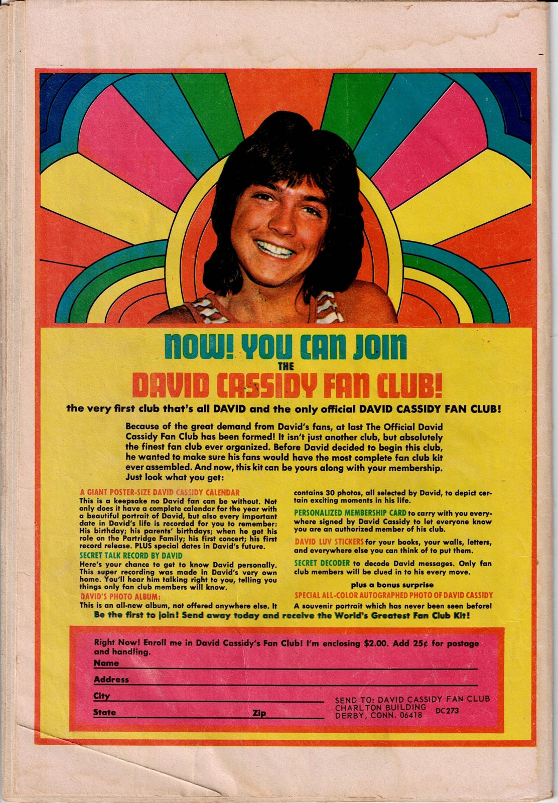 DAVID CASSIDY #10 GD