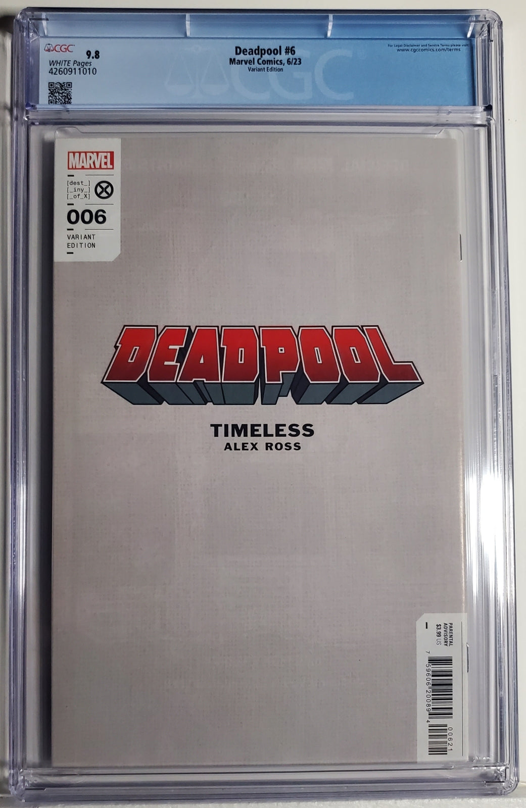 DEADPOOL (8TH SERIES) # 6 CGC 9.8 NM/MT Alex Ross Timeless Mole Man