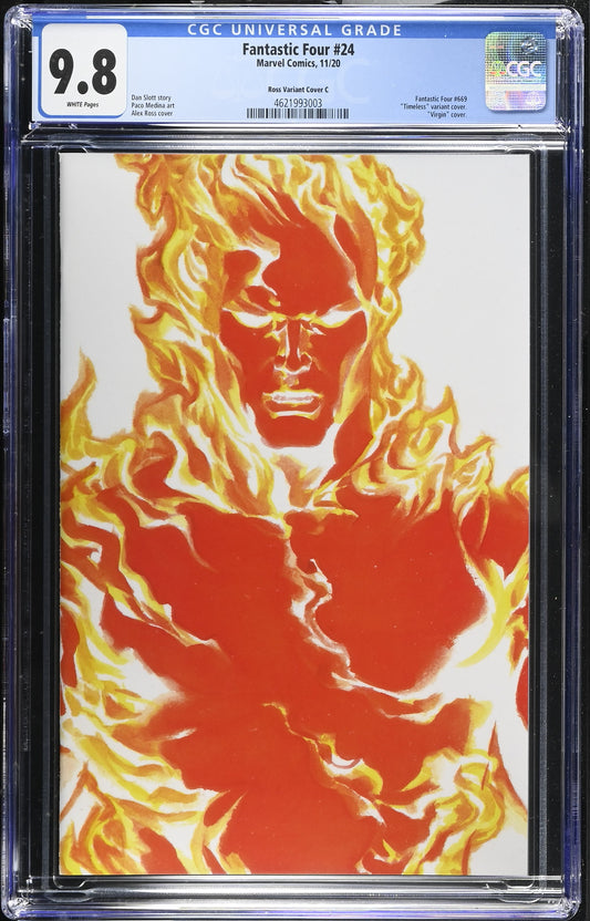 FANTASTIC FOUR (6TH SERIES) #24/A CGC 9.8 NM/MT Alex Ross Timeless Human Torch