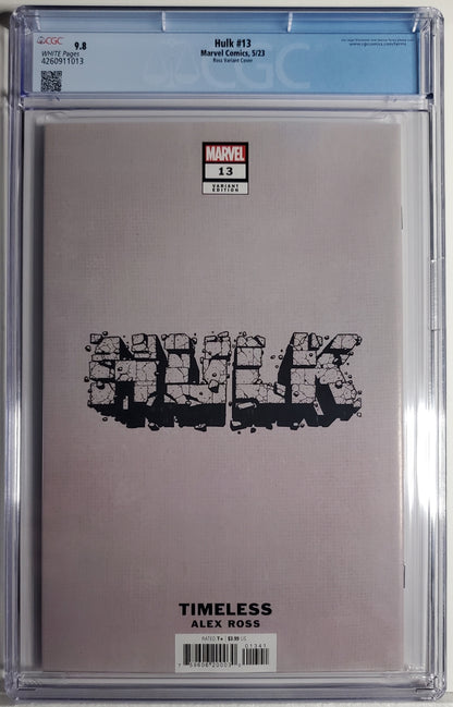 HULK (7TH SERIES) #13 CGC 9.8 NM/MT Alex Ross Timeless Leader