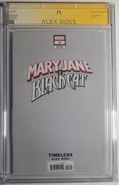 MARY JANE & BLACK CAT # 4 CGC SS 9.6 NM+ Signed by Alex Ross | Black Cat