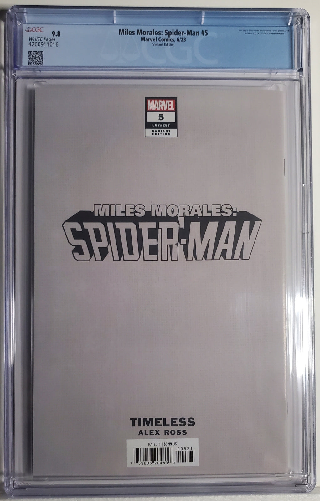 MILES MORALES: SPIDER-MAN (2ND SERIES) # 5 CGC 9.8 NM/MT Alex Ross Electro