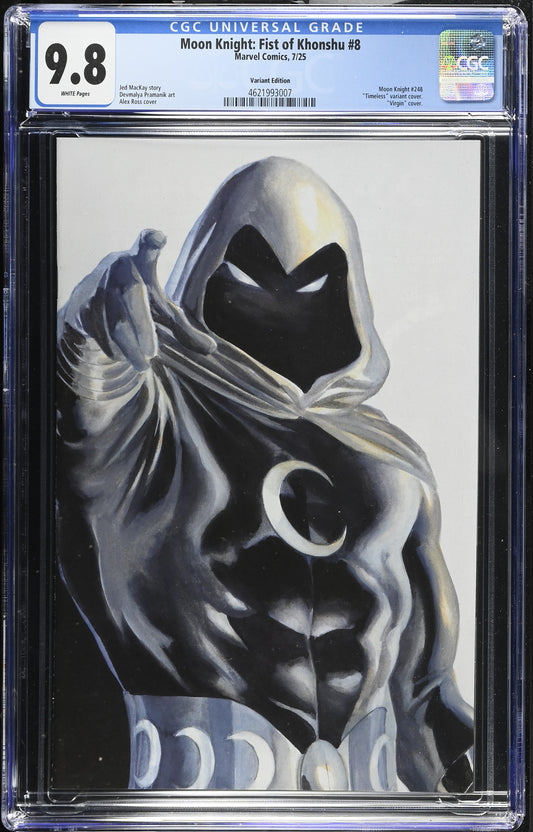 MOON KNIGHT: FIST OF KHONSHU # 8 CGC 9.8 NM/MT Alex Ross Timeless Moon Knight