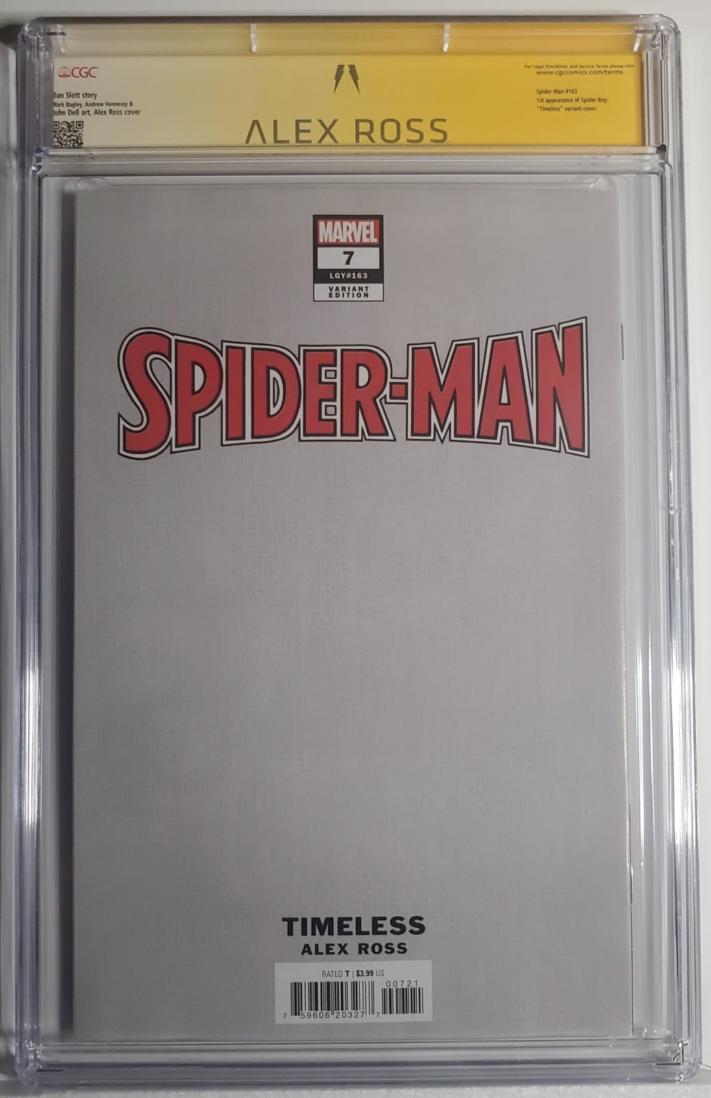 SPIDER-MAN (4TH SERIES) # 7 CGC SS 9.8 NM/MT 1st Spider-Boy Signed by Alex Ross | Doctor Octopus