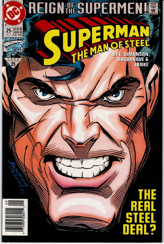 SUPERMAN: THE MAN OF STEEL # 25 FN