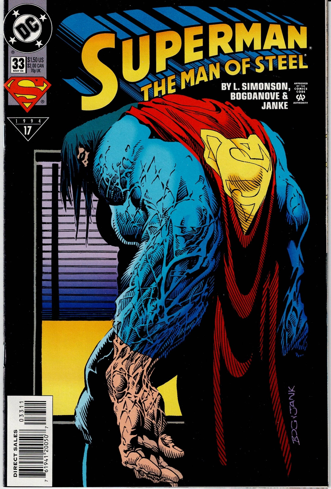SUPERMAN: THE MAN OF STEEL # 33 NM-