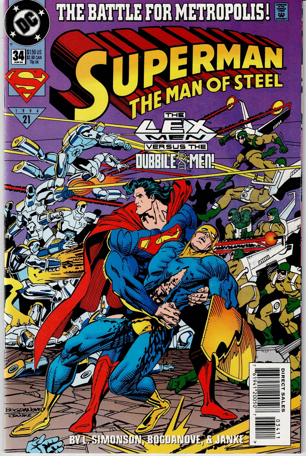 SUPERMAN: THE MAN OF STEEL # 34 NM