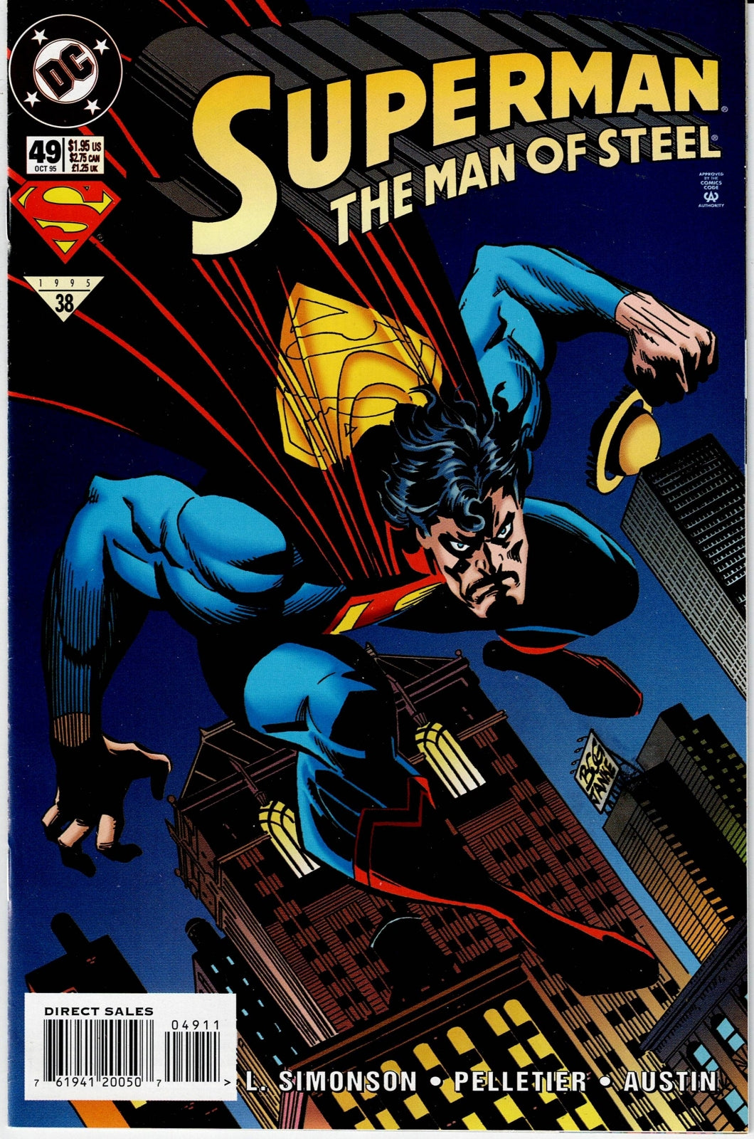 SUPERMAN: THE MAN OF STEEL # 49 VF