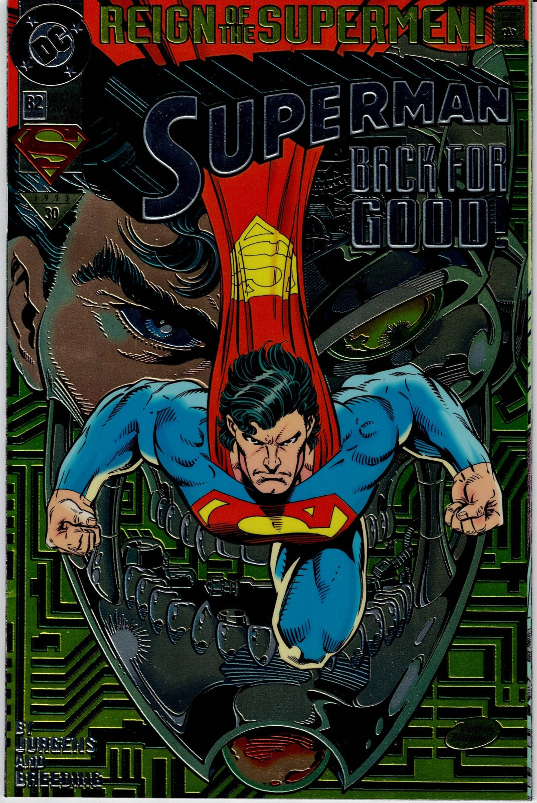 SUPERMAN (2ND SERIES) # 82 NM Chromium Cover Variant