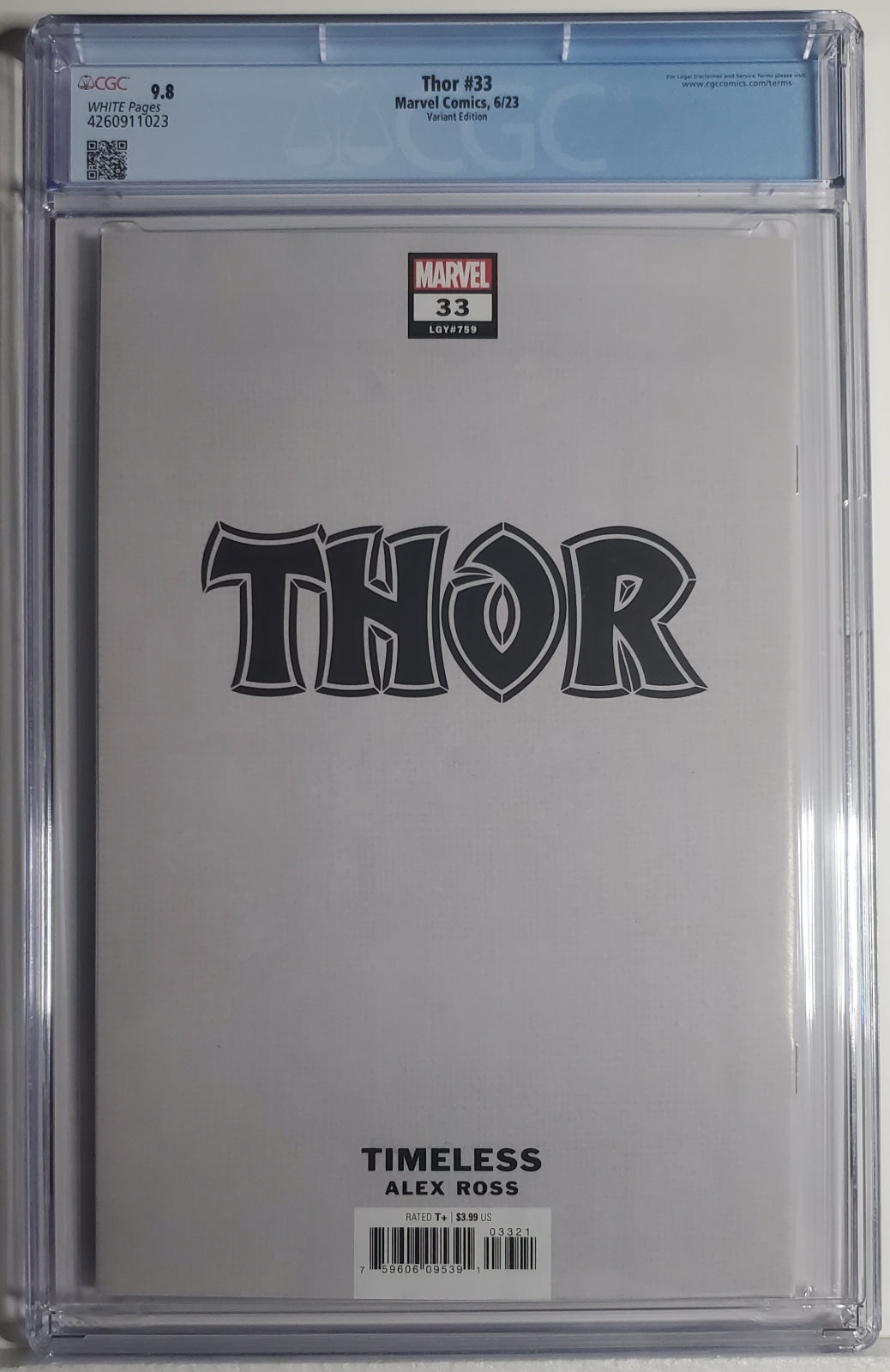 THOR (6TH SERIES) #33 CGC 9.8 NM/MT Alex Ross Timeless Loki