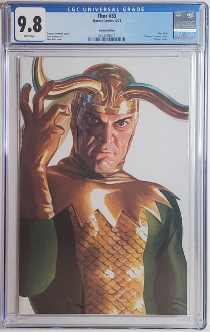 THOR (6TH SERIES) #33 CGC 9.8 NM/MT Alex Ross Timeless Loki
