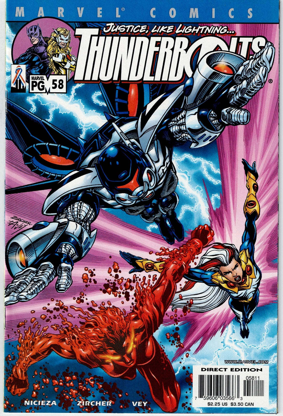 THUNDERBOLTS (1ST SERIES) # 58 NM-