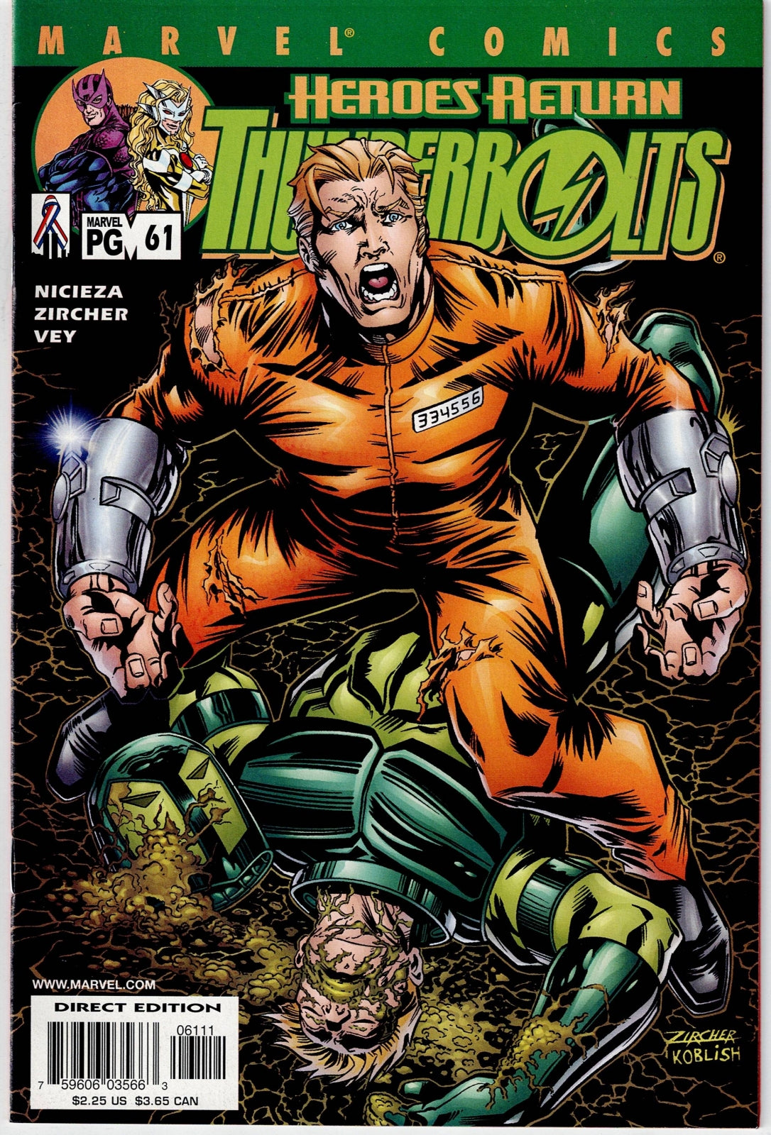 THUNDERBOLTS (1ST SERIES) # 61 VF/NM