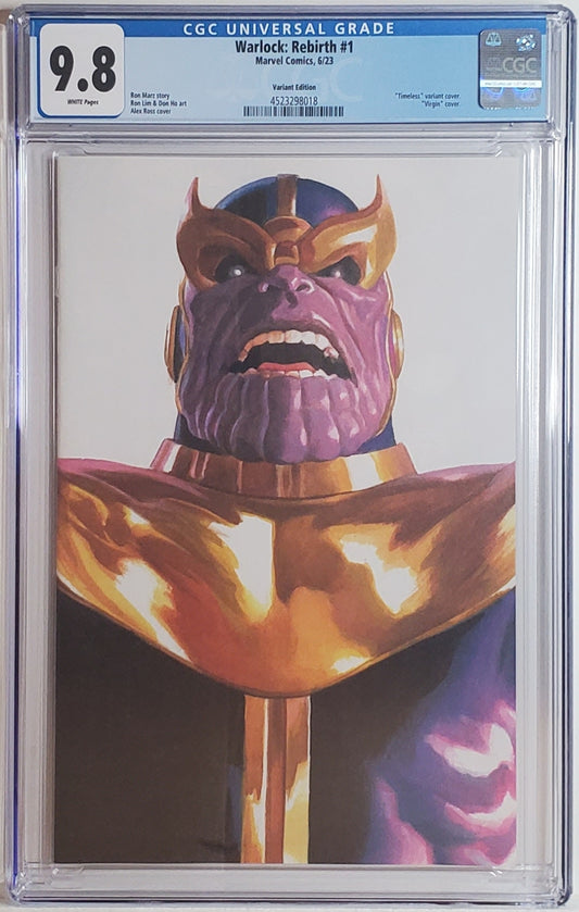 WARLOCK: REBIRTH # 1 CGC 9.8 NM/MT Alex Ross Timeless Thanos 8018